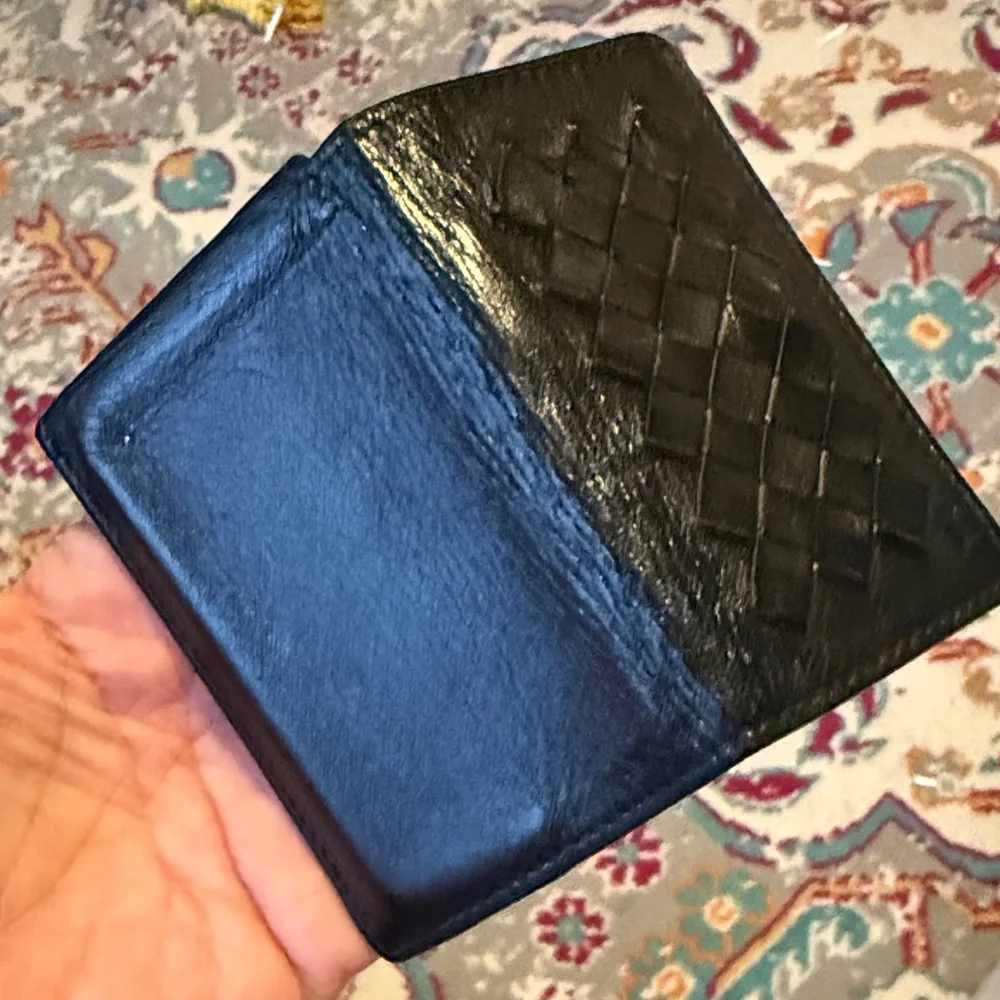 BOTTEGA VENETA Authentic Leather Business Card Holder Card Case Intrecciato